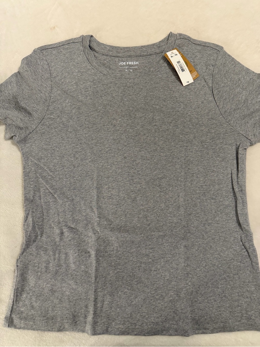 Joe Fresh Short-Sleeve Crewneck Tee in Heather Gray